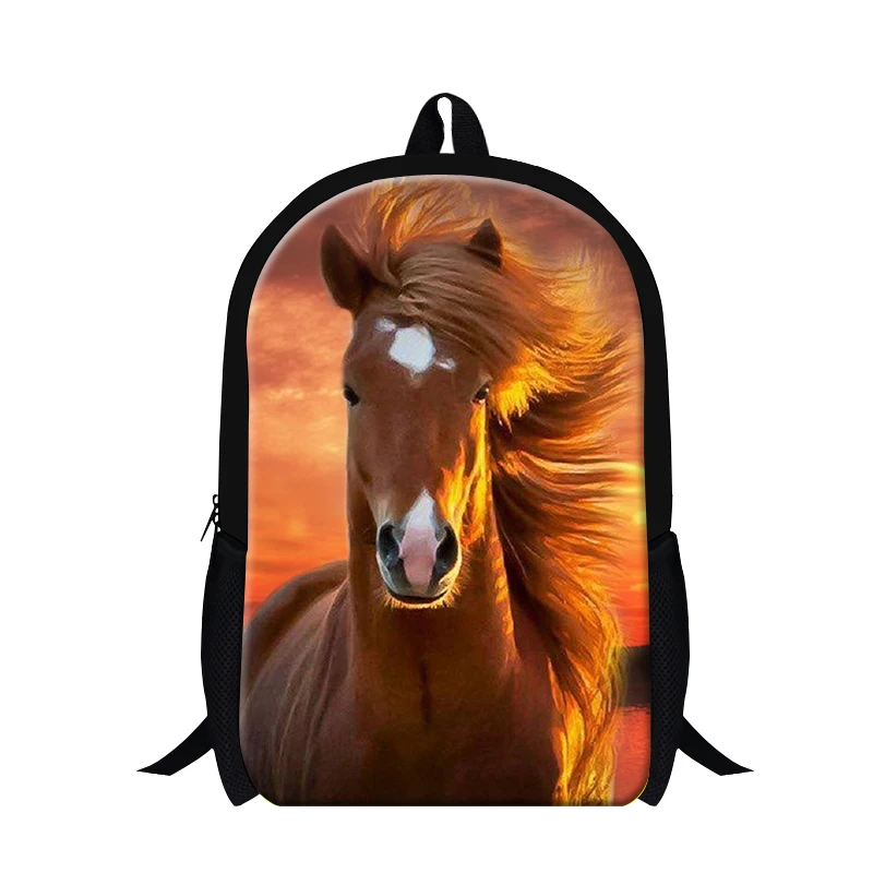 Фото Брендовый рюкзак Dispalang с 3d изображением животных лошадей для подростков школьные
