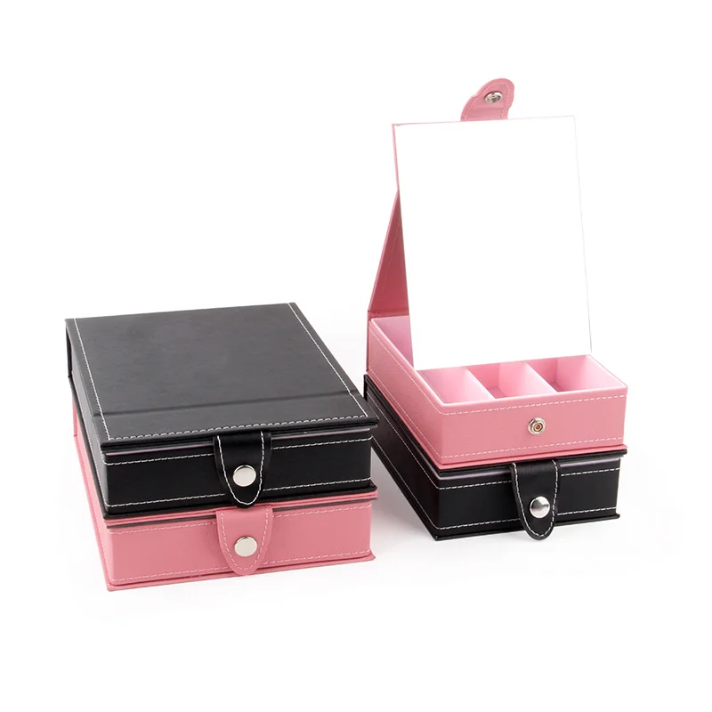 TONVIC Leatherette Cosmetic Storage Case Box With Mirror For Ring Bracelet Eearring Necklace Beads Compartments Tray
TONVIC Leatherette Cosmetic Storage Case Box With Mirror For Ring Bracelet Eearring Necklace Beads Compartments Tray