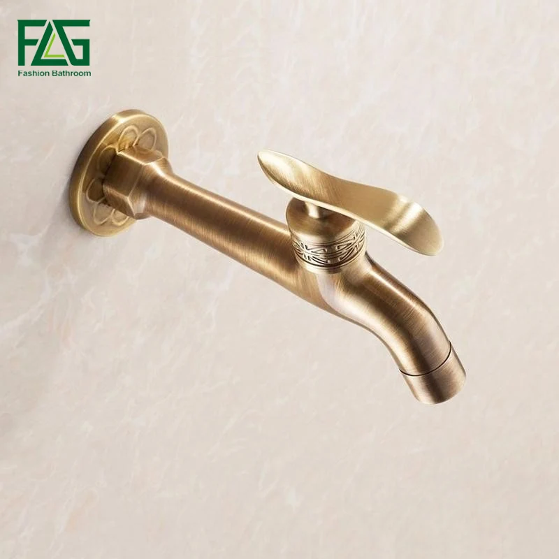 FLG Bibcock Faucet Retro Antique Brass Wall Mounted Bathroom Washing Machine Faucet Mop Sink Taps Outdoor Faucet For Garden
FLG Bibcock Faucet Retro Antique Brass Wall Mounted Bathroom Washing Machine Faucet Mop Sink Taps Outdoor Faucet For Garden