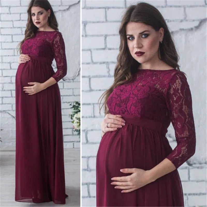 Fashion maternity dress photo maternity dress long-sleeved lace fancy ladies pregnant women photography props
Fashion maternity dress photo maternity dress long-sleeved lace fancy ladies pregnant women photography props