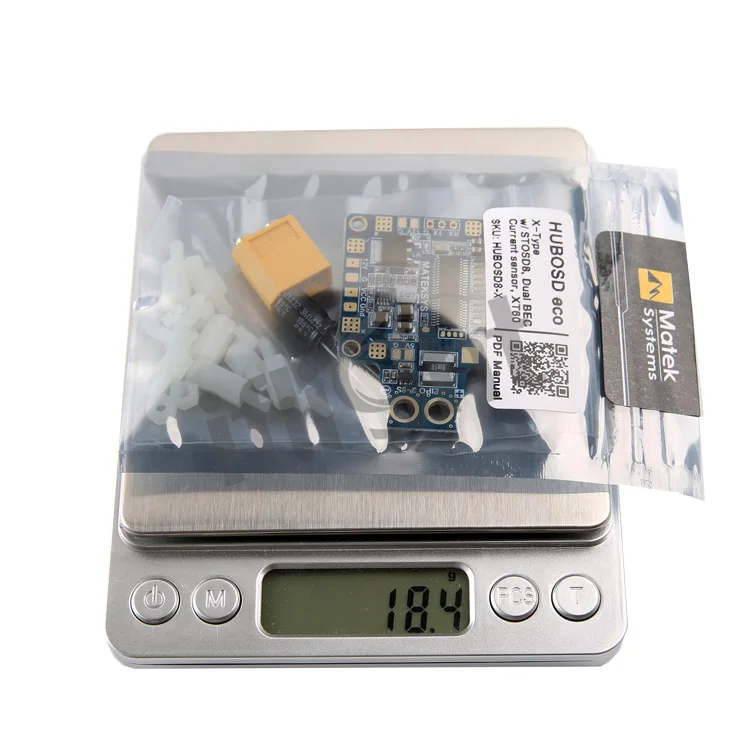 Matek HUBOSD eco X type sub plate Power distribution board w/STOSD8 current sensor dual BEC
Matek HUBOSD eco X type sub plate Power distribution board w/STOSD8 current sensor dual BEC