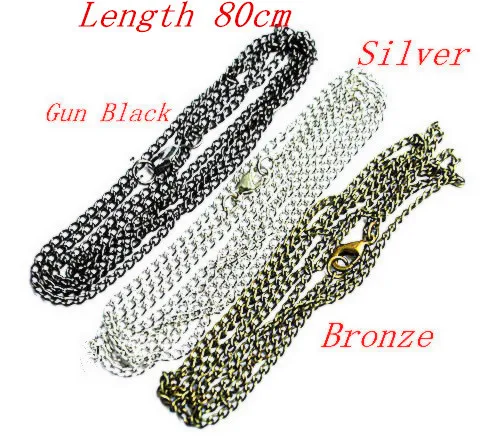 DIY Chain With Lobster Clasps Silver, Bronze, Gun Black, Chains Necklace Bracelets Jewelry Making Length 80cm 3pcs/lot
DIY Chain With Lobster Clasps Silver, Bronze, Gun Black, Chains Necklace Bracelets Jewelry Making Length 80cm 3pcs/lot