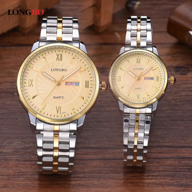 Longbo Fashion Luxury Brands Lover Watch Full Stainless Gold Steel Date Display Waterproof Couple Wrist Watches for Mens Womens
Longbo Fashion Luxury Brands Lover Watch Full Stainless Gold Steel Date Display Waterproof Couple Wrist Watches for Mens Womens