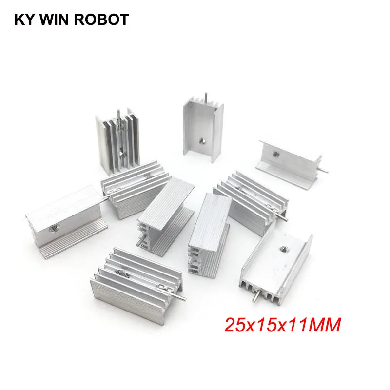 50pcs Aluminium TO-220 Heatsink TO 220 Heat Sink Transistor Radiator TO220 Cooler Cooling 25*15*11MM With 1 Pin
50pcs Aluminium TO-220 Heatsink TO 220 Heat Sink Transistor Radiator TO220 Cooler Cooling 25*15*11MM With 1 Pin
