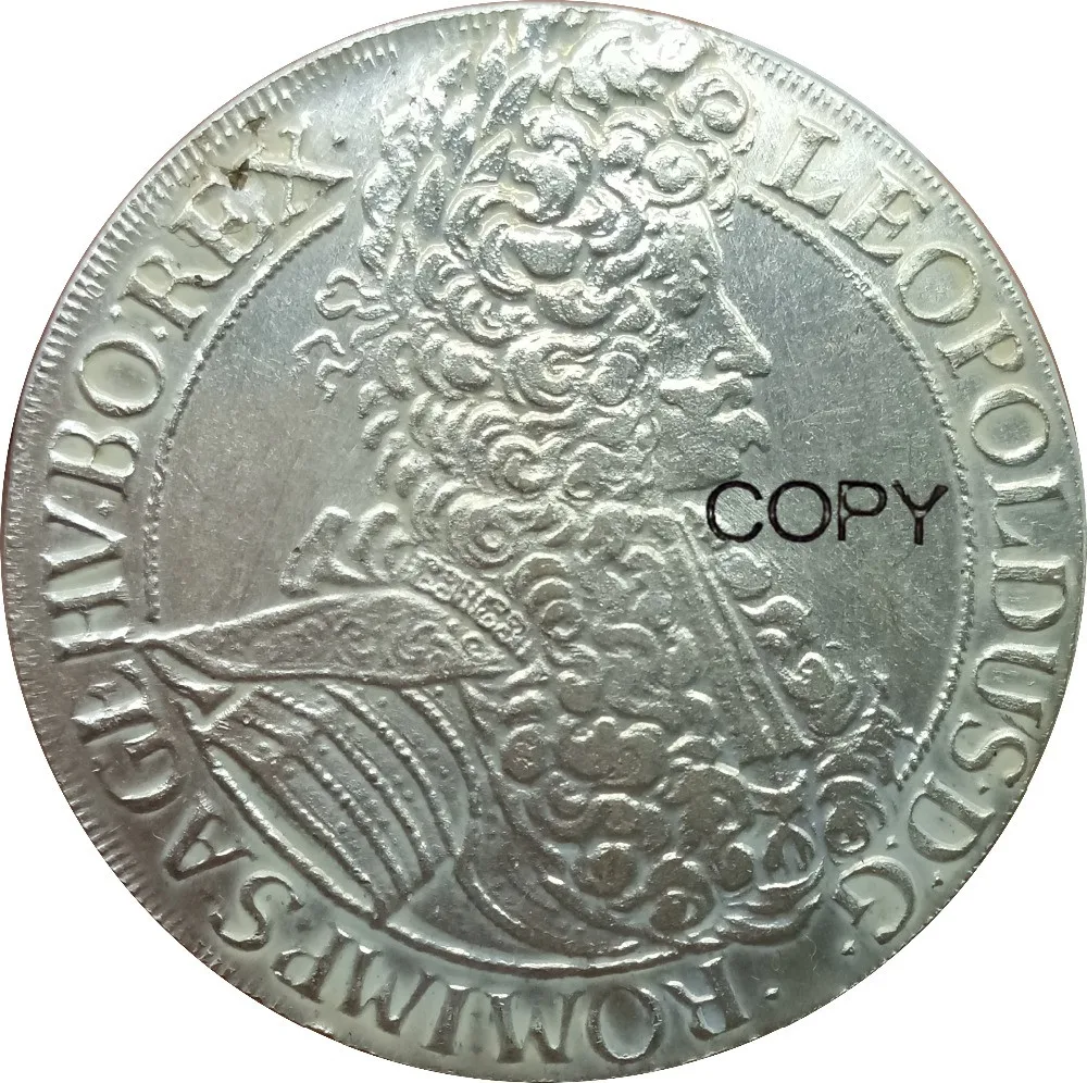 Austria Taler Leopold I Vienna Thaler 1696 Brass Plated Silver Copy Coins Optional Different years
Austria Taler Leopold I Vienna Thaler 1696 Brass Plated Silver Copy Coins Optional Different years
