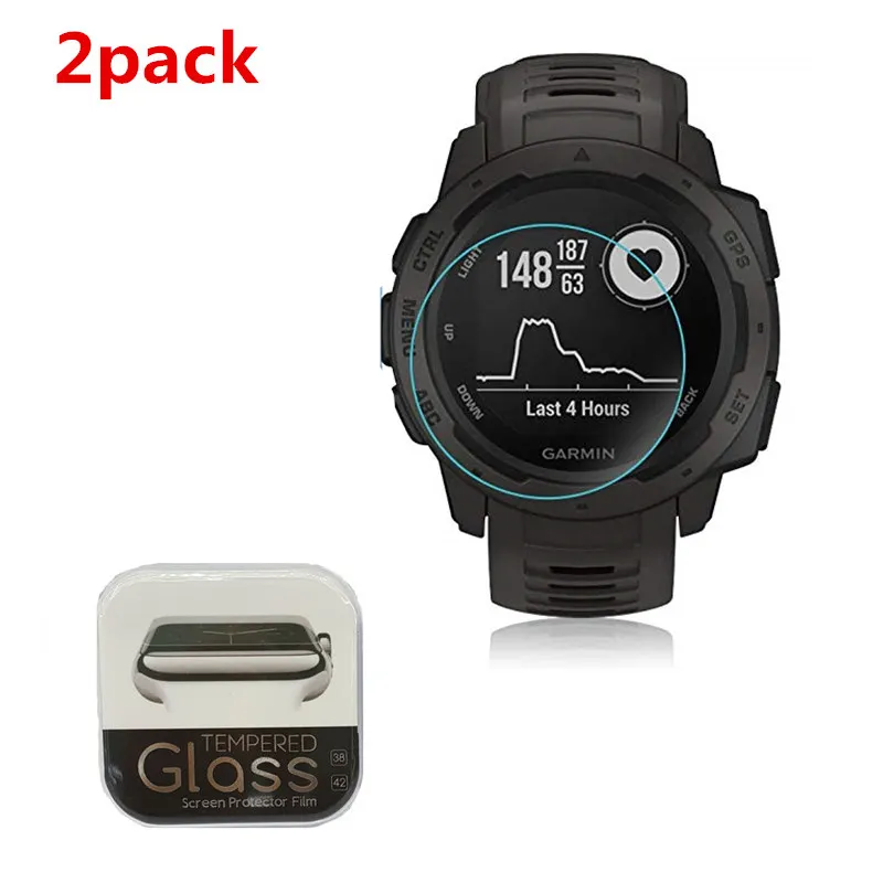 2 шт. полноэкранная Защитная пленка для часов Garmin Instinct HD 9H 2.5D закаленное защитное