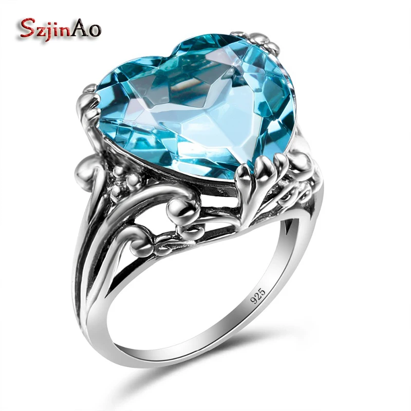 Szjinao Boho Aquamarine Finger Ring Aquamarine Love Heart of Ocean Vintage Rings For Women Gift 925 sterling-silver-jewelry Sale
Szjinao Boho Aquamarine Finger Ring Aquamarine Love Heart of Ocean Vintage Rings For Women Gift 925 sterling-silver-jewelry Sale