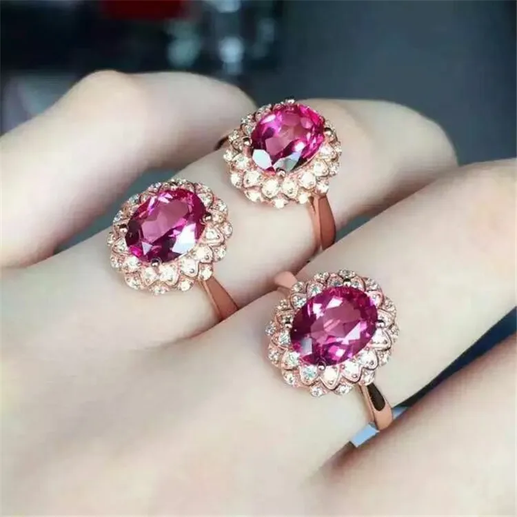 KJJEAXCMY fine jewelry 925 Sterling silver inlaid with pink topaz ring jewelry with silver gold color.
KJJEAXCMY fine jewelry 925 Sterling silver inlaid with pink topaz ring jewelry with silver gold color.
