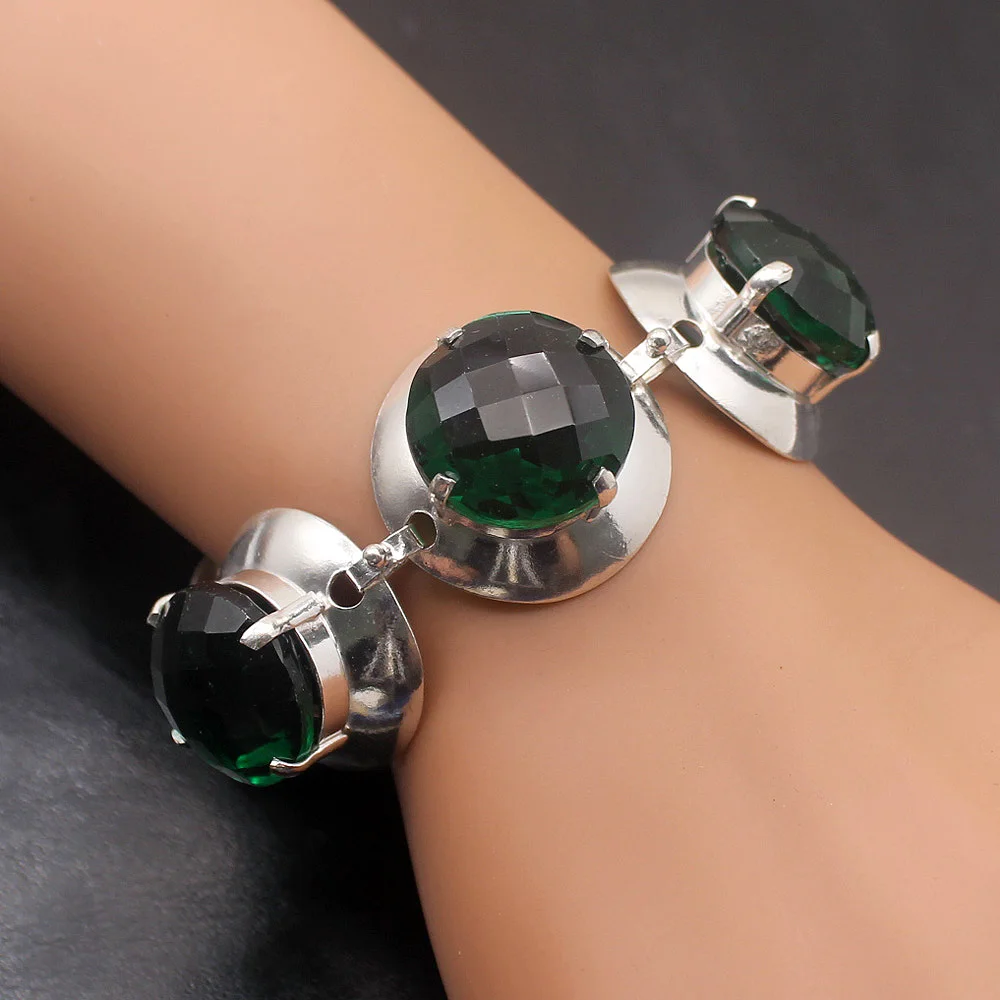 Dashing Natural Green Topaz925 Sterling Silver Color Women Prom Chain Bracelet 8.25" TF635 FREE SHIPPING
Dashing Natural Green Topaz925 Sterling Silver Color Women Prom Chain Bracelet 8.25" TF635 FREE SHIPPING