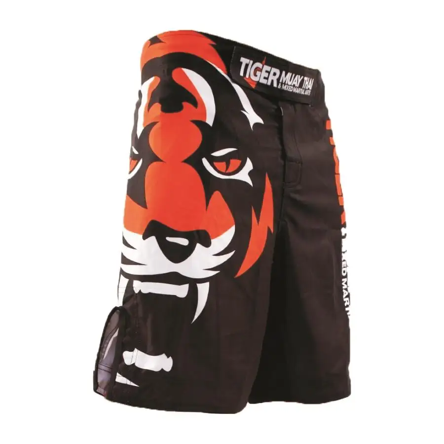 Шорты для MMA бокса тигра свободные и удобные дышащие тренировочные из полиэстера