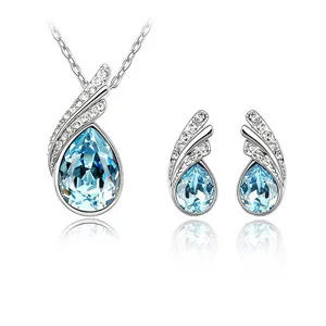 Wholesale Kpop Jewelry Sets Quartz Crystal Pendant Necklace Stud Earrings Water Drop Joyas Anniversary
Wholesale Kpop Jewelry Sets Quartz Crystal Pendant Necklace Stud Earrings Water Drop Joyas Anniversary