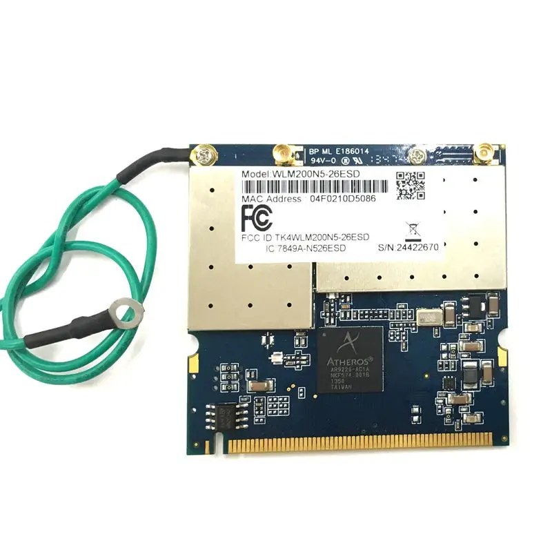 new Compex WLM200N5-26ESD module 2.4G+5.8G 2*2 WIFI CARD Atheros 9220 AR9220 802.11an mini PCI interface wireless card
new Compex WLM200N5-26ESD module 2.4G+5.8G 2*2 WIFI CARD Atheros 9220 AR9220 802.11an mini PCI interface wireless card