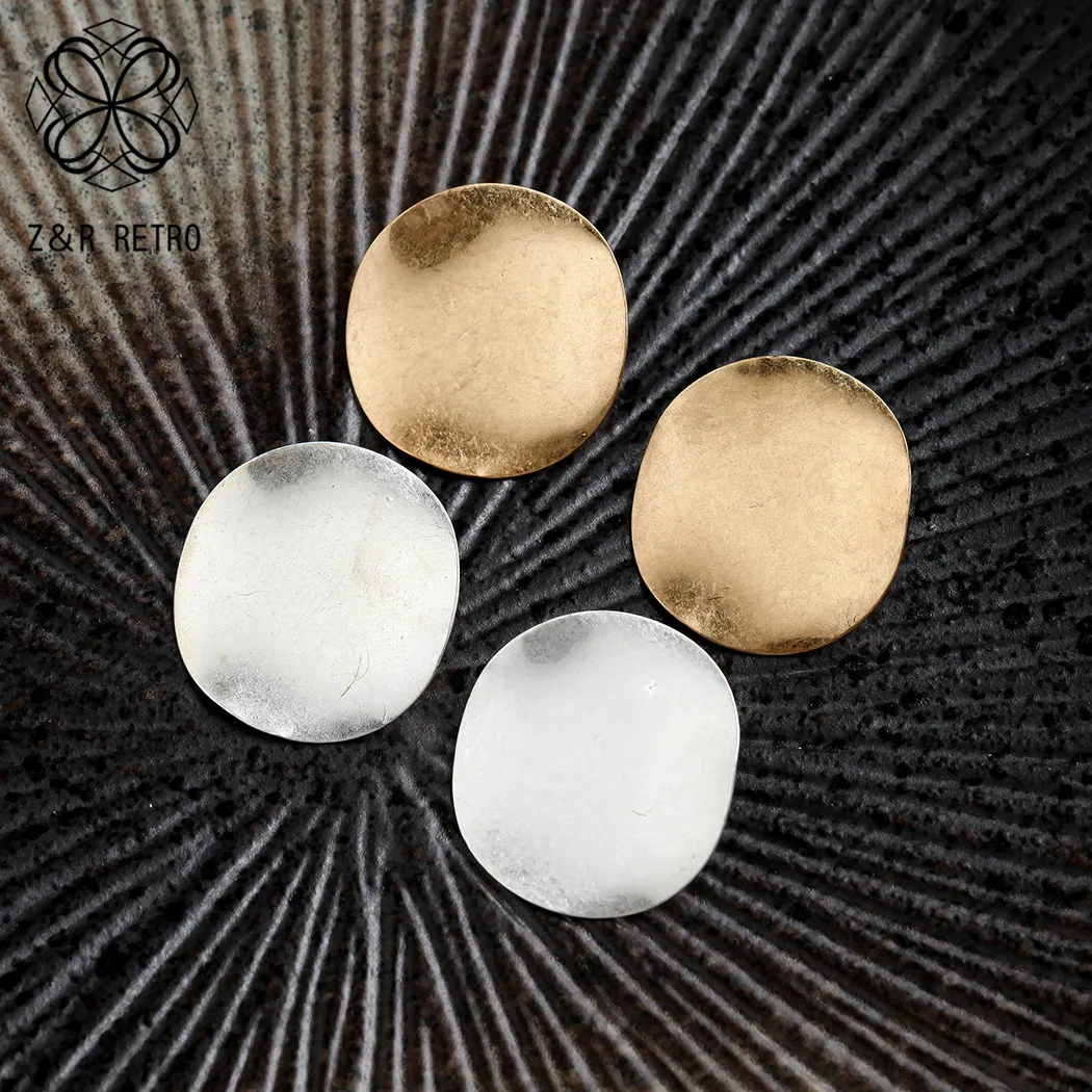 Gold Silver Color Ear Stud Earrings for Women Vintage Jewelry Boucle d'oreille Femme 2020 Kolczyki Oorbellen Pendientes Brincos |