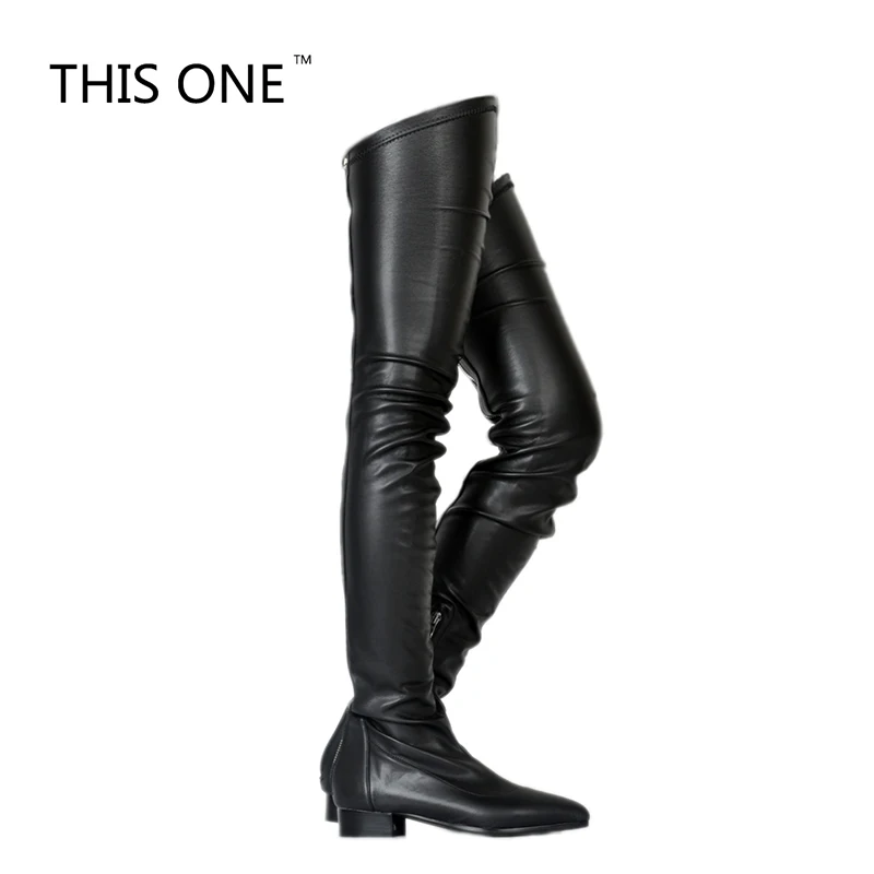THIS ONE 2018 Hot Quality Womens Over The Knee-High Boots Comfortable Thigh High Boots Black Thick Heel Motorcycle boots
THIS ONE 2018 Hot Quality Womens Over The Knee-High Boots Comfortable Thigh High Boots Black Thick Heel Motorcycle boots