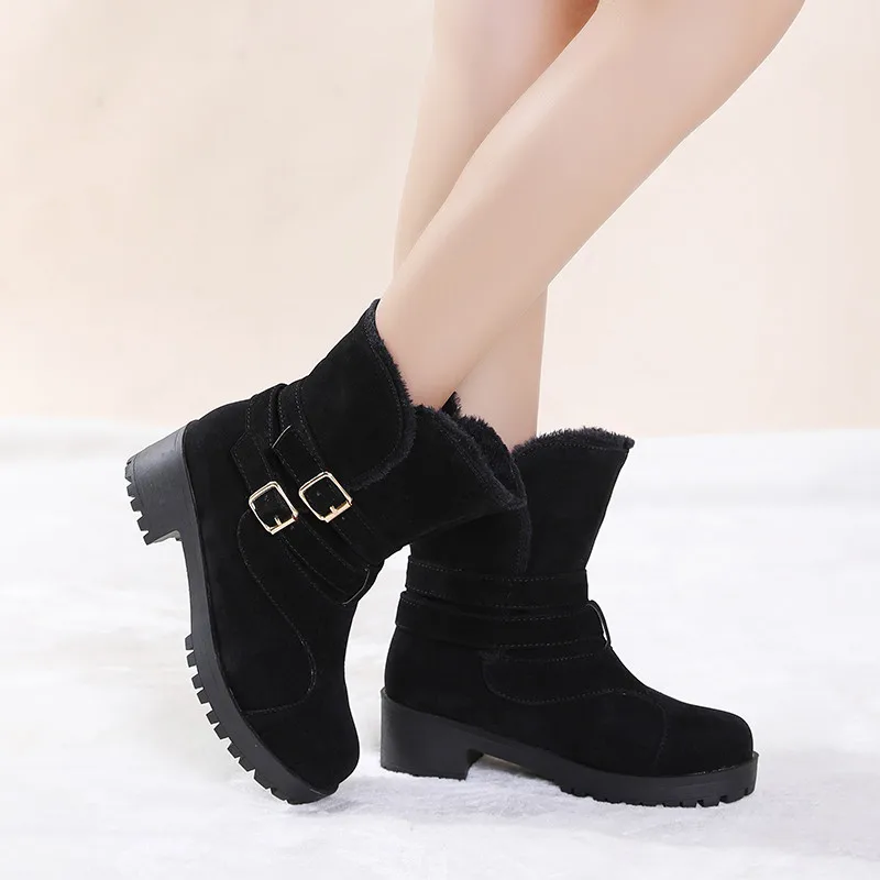 ASUMER big size 34-43 fashion ankle boots for women round toe square heel ladies shoes keep warm winter snow boots women 2020
ASUMER big size 34-43 fashion ankle boots for women round toe square heel ladies shoes keep warm winter snow boots women 2020