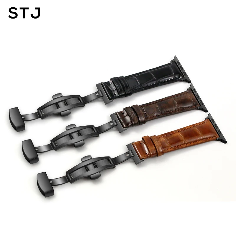 STJ Calfskin Leather Watchband For Apple Watch Band Series 3/2/1 42mm 38mm For Apple Watch Sport Strap iWatch Series 4 40mm 44mm
STJ Calfskin Leather Watchband For Apple Watch Band Series 3/2/1 42mm 38mm For Apple Watch Sport Strap iWatch Series 4 40mm 44mm