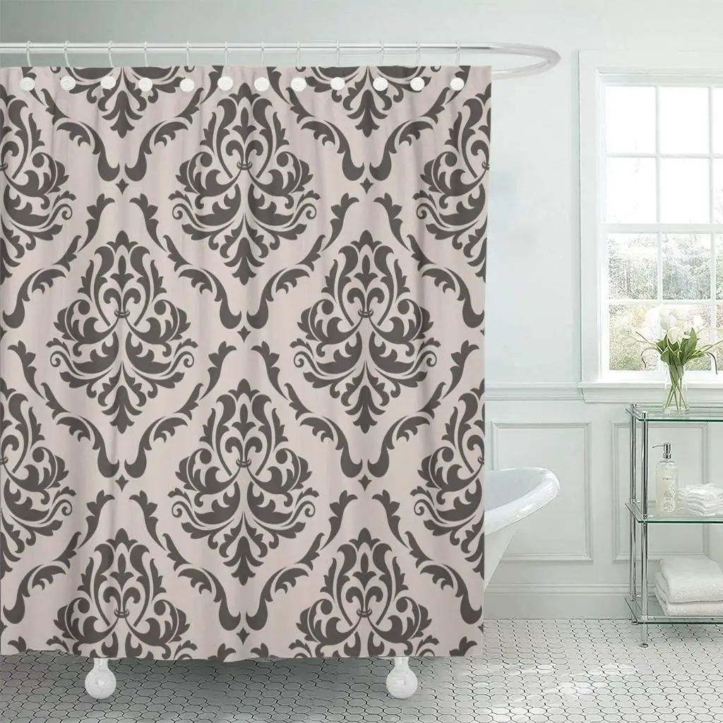 Shower Curtain Gray Damask Floral Pattern for Design in Victorian Style Gallery Baroque Royal Vintage
Shower Curtain Gray Damask Floral Pattern for Design in Victorian Style Gallery Baroque Royal Vintage