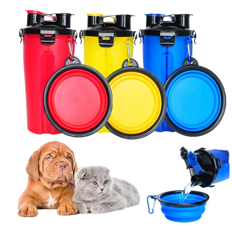 Portable 2 in 1 Pet Dog Food Water Container Bottle Pet Cat Dog Travel Bottle Cup Drinking Feeder Bowl Dish Pet Feeding Supplies
Portable 2 in 1 Pet Dog Food Water Container Bottle Pet Cat Dog Travel Bottle Cup Drinking Feeder Bowl Dish Pet Feeding Supplies