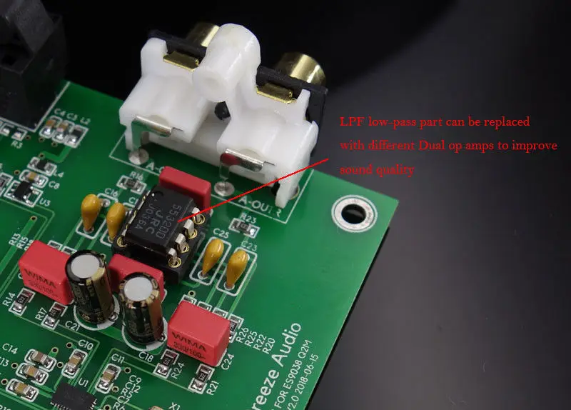 DIYERZONE Assembled ES9038 Q2M I2S DSD Optical + Coax Input Decoder Board / DAC L9-48
DIYERZONE Assembled ES9038 Q2M I2S DSD Optical + Coax Input Decoder Board / DAC L9-48