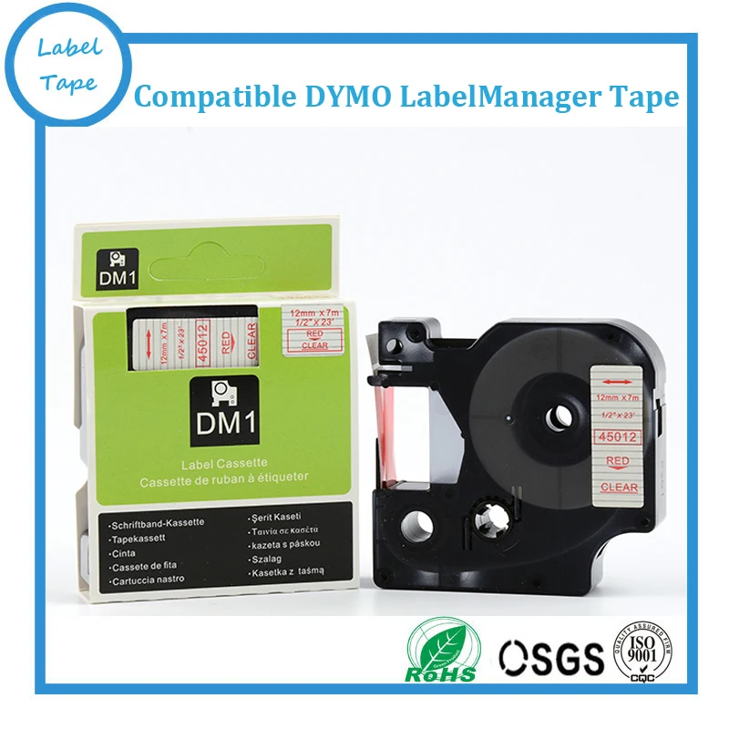 3pk/Лот Бесплатная доставка DYMO d1 45012 12 мм красный на прозрачной этикетке кассета для dymo labelmanager maker
3pk/Лот Бесплатная доставка DYMO d1 45012 12 мм красный на прозрачной этикетке кассета для dymo labelmanager maker