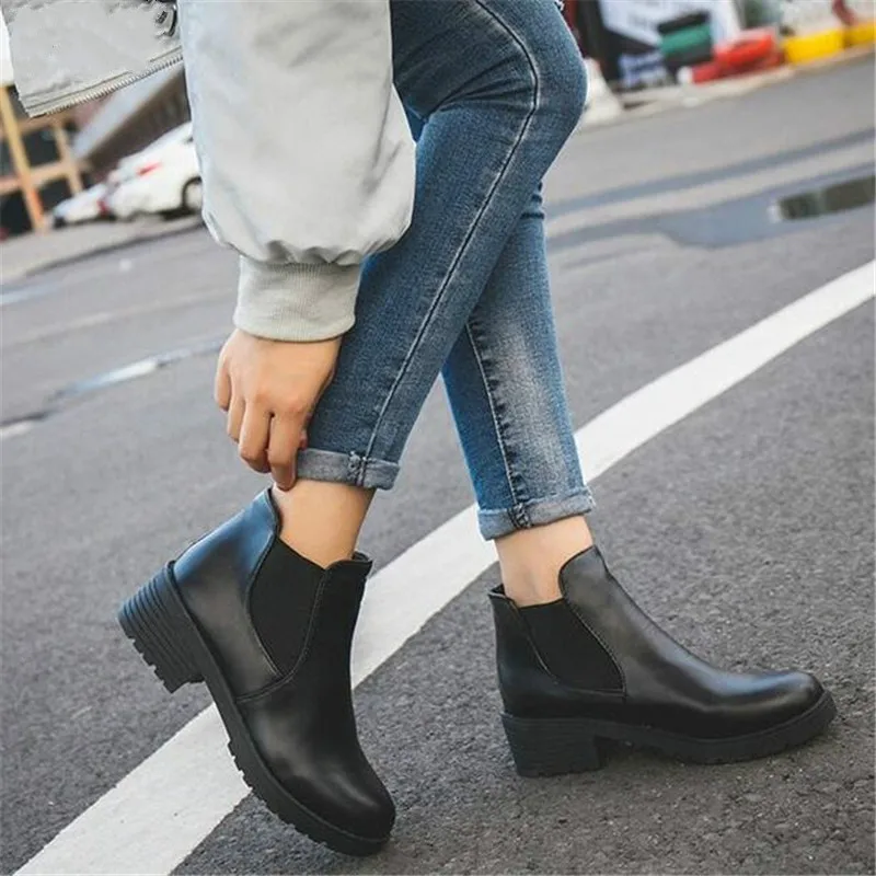 Dropshipping Hot Style Fashion Women Boots Round Head Thick Bottom Pu Leather Waterproof Woman Martin Boots Ankle Spring/autumn
Dropshipping Hot Style Fashion Women Boots Round Head Thick Bottom Pu Leather Waterproof Woman Martin Boots Ankle Spring/autumn