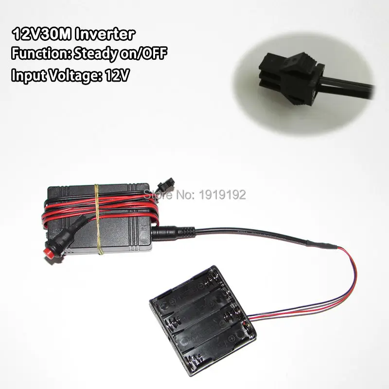 DC12V 30M High quality EL inverter EL Driver with Cell box for EL wire and EL strip For Wedding decor powered by 8-AA battery
DC12V 30M High quality EL inverter EL Driver with Cell box for EL wire and EL strip For Wedding decor powered by 8-AA battery