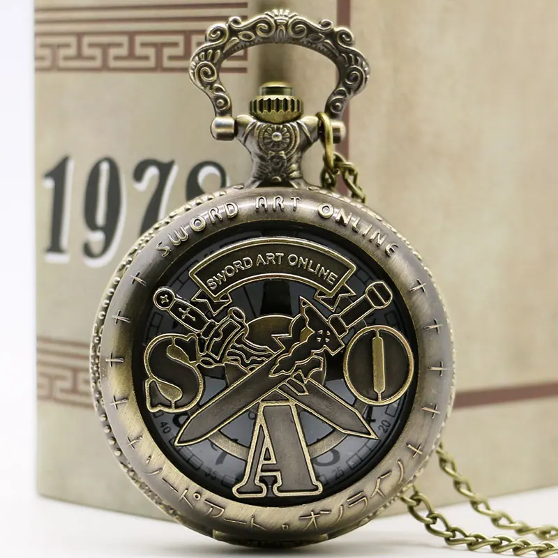 Antique Sword Art Online Bronze Pocket Watch Vintage Necklace Pendant Chain Quartz Unisex Gifts
Antique Sword Art Online Bronze Pocket Watch Vintage Necklace Pendant Chain Quartz Unisex Gifts