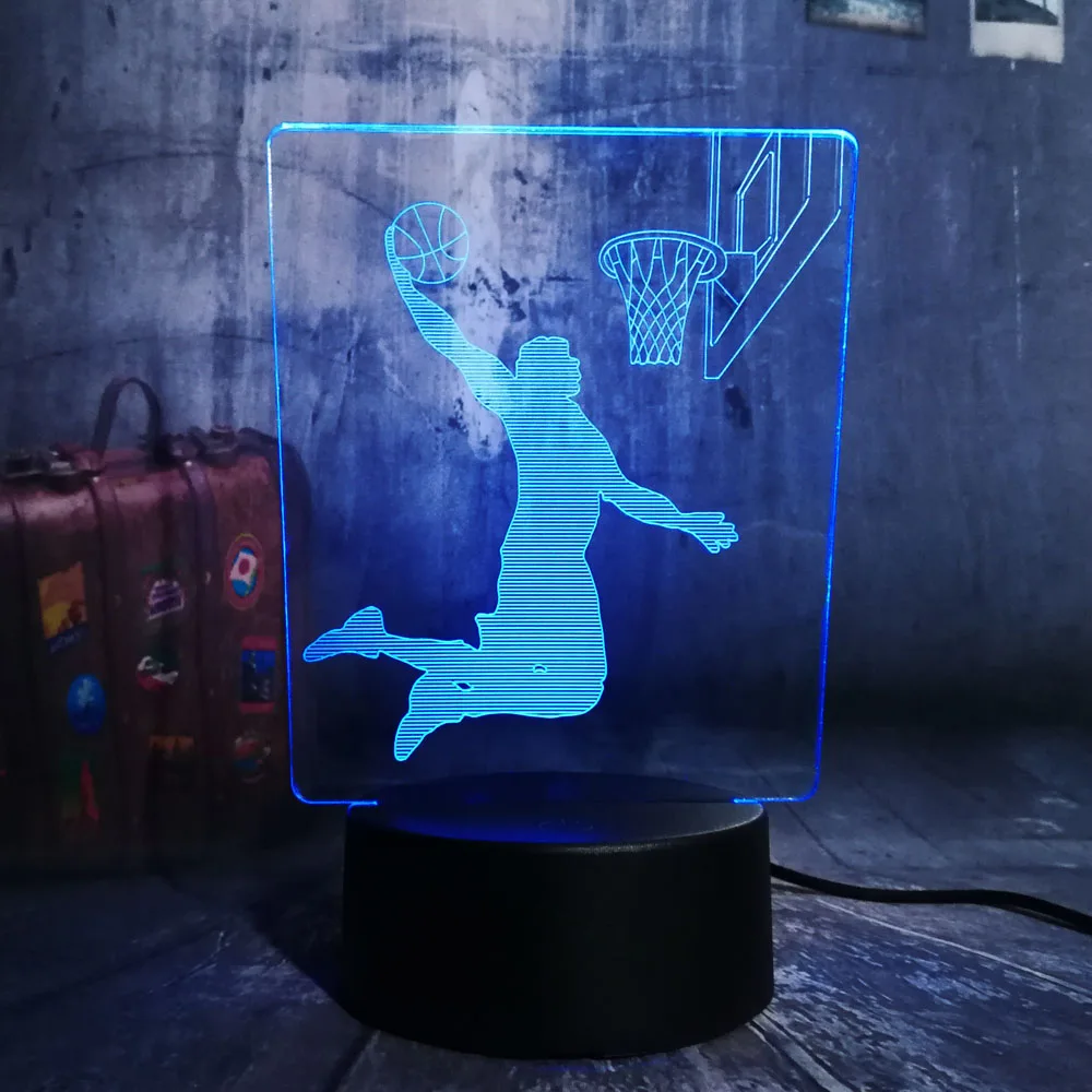 Новая современная лампа для баскетбола крутой Slam Dunk спортивный светодиодный USB 7