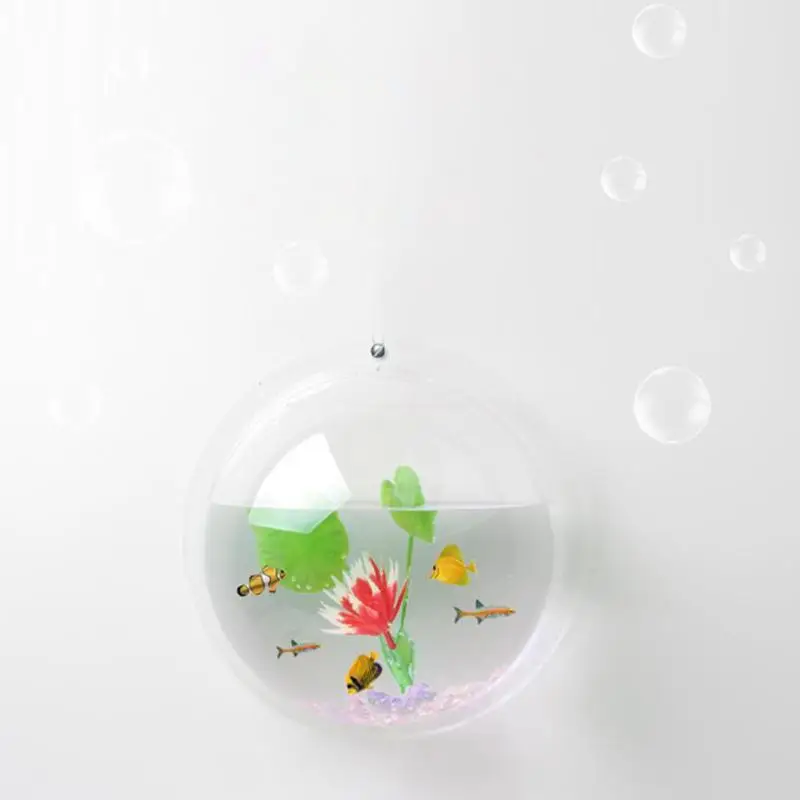 Pot Plant Wall Mounted Newest Hanging Decor Bubble Bowl Flowers Fish Tank Home Aquarium Decoration Accessories | Дом и сад