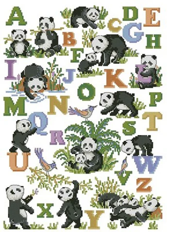 Needlework,DIY Cross Stitch,Sets For Embroidery kits,11CT&14CT&16CT&18CT,Panda alphabet
Needlework,DIY Cross Stitch,Sets For Embroidery kits,11CT&14CT&16CT&18CT,Panda alphabet