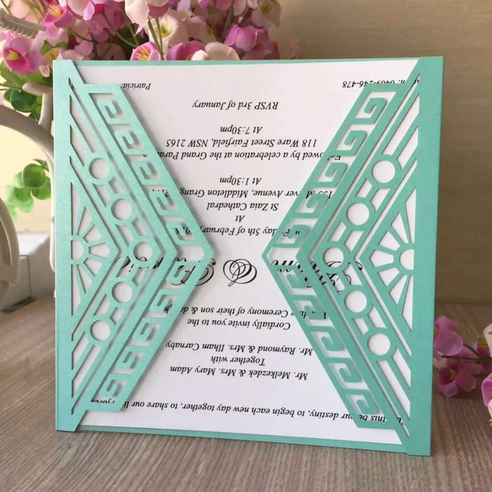 20pcs/lot New Arrival Laser Cut Pearl Paper Birthday Party Invitations Wedding Decorations Blessing Gift Card
20pcs/lot New Arrival Laser Cut Pearl Paper Birthday Party Invitations Wedding Decorations Blessing Gift Card