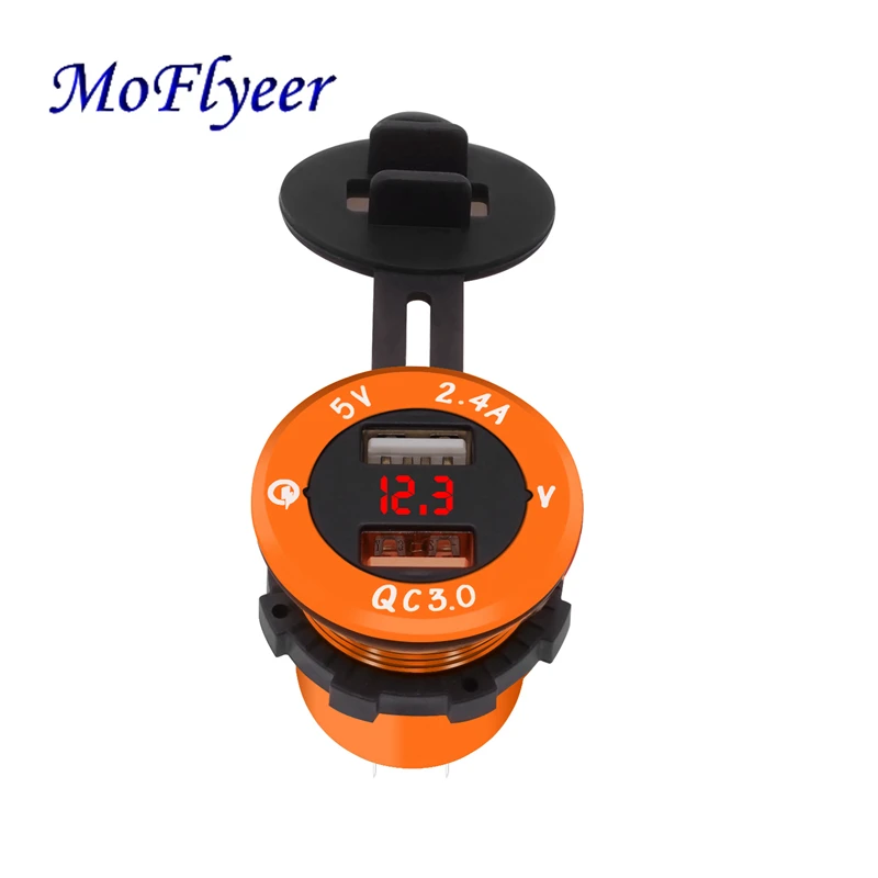 MoFlyeer Car Quick Charger QC 3.0 Power Adapter Dual USB Vehicle DC 12 V-24 V Cigarette Socket Lighter For iPhone Android
MoFlyeer Car Quick Charger QC 3.0 Power Adapter Dual USB Vehicle DC 12 V-24 V Cigarette Socket Lighter For iPhone Android