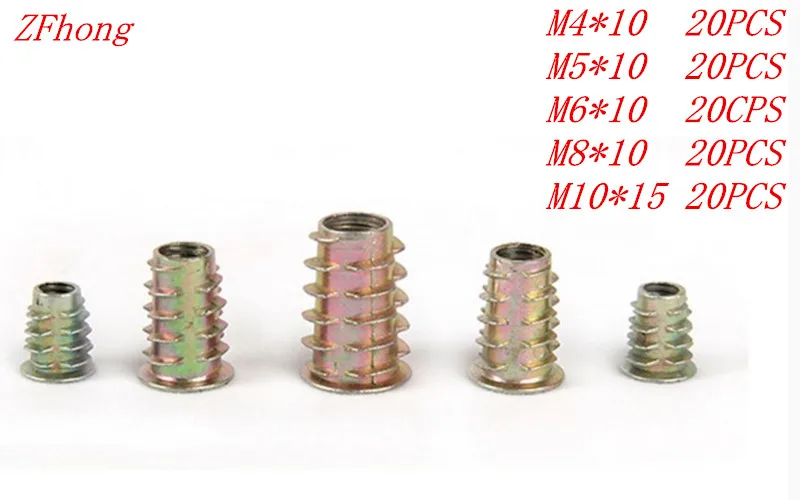 100pcs M4 M5 M6 M8 M10 Zinc Alloy Furniture Hex Drive Head Nut Threaded For Wood Insert Metric Assortment Kit
100pcs M4 M5 M6 M8 M10 Zinc Alloy Furniture Hex Drive Head Nut Threaded For Wood Insert Metric Assortment Kit