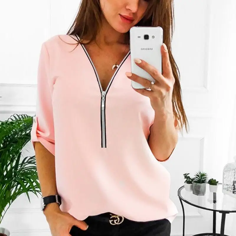 New Brand YAN QING HUAN 2018 Spring And Summer Fashion Zipper Harajuku Loose T-shirt Sleeves Casual Solid V-neck Shirt T-shirt
New Brand YAN QING HUAN 2018 Spring And Summer Fashion Zipper Harajuku Loose T-shirt Sleeves Casual Solid V-neck Shirt T-shirt