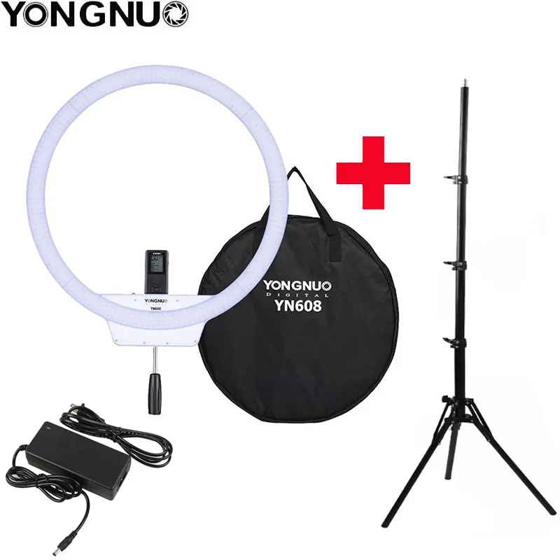 Оригинальное кольцо для селфи YongNuo YN608 3200K ~ 5500 K двухцветная температура