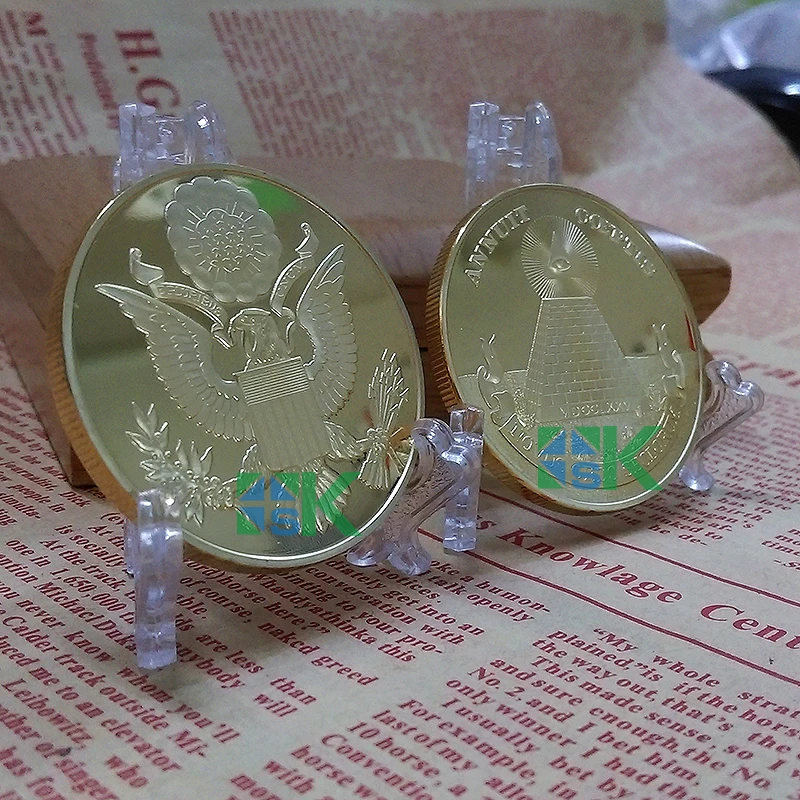 100pcs/lot Freemasonry coins Masonic series with all-seeing eye US Dollar Masonic coin with Pyramid gold plated coin
100pcs/lot Freemasonry coins Masonic series with all-seeing eye US Dollar Masonic coin with Pyramid gold plated coin