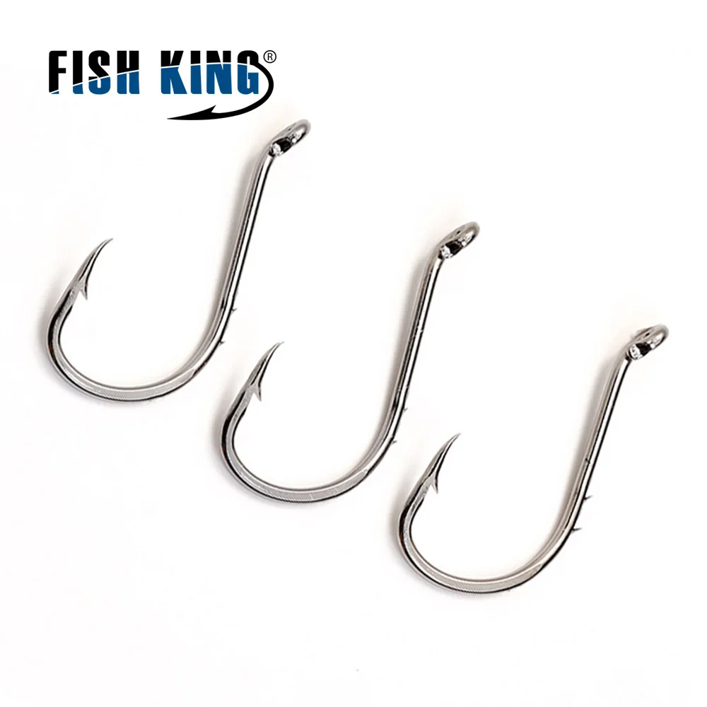 Рыболовные крючки FISH KING, 50 шт./лот, из высокоуглеродистой стали, с зазубренными червями, с проушиной, 3/0 #-7 #, с одним кольцом, для карпа, Япония
Рыболовные крючки FISH KING, 50 шт./лот, из высокоуглеродистой стали, с зазубренными червями, с проушиной, 3/0 #-7 #, с одним кольцом, для карпа, Япония