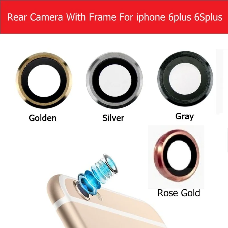 2pcs/lot Rear Camera glass Lens for iphone 6 plus 6s plus 5.5" back Camera Holder with glass Lens Cover frame Replacement Parts
2pcs/lot Rear Camera glass Lens for iphone 6 plus 6s plus 5.5" back Camera Holder with glass Lens Cover frame Replacement Parts