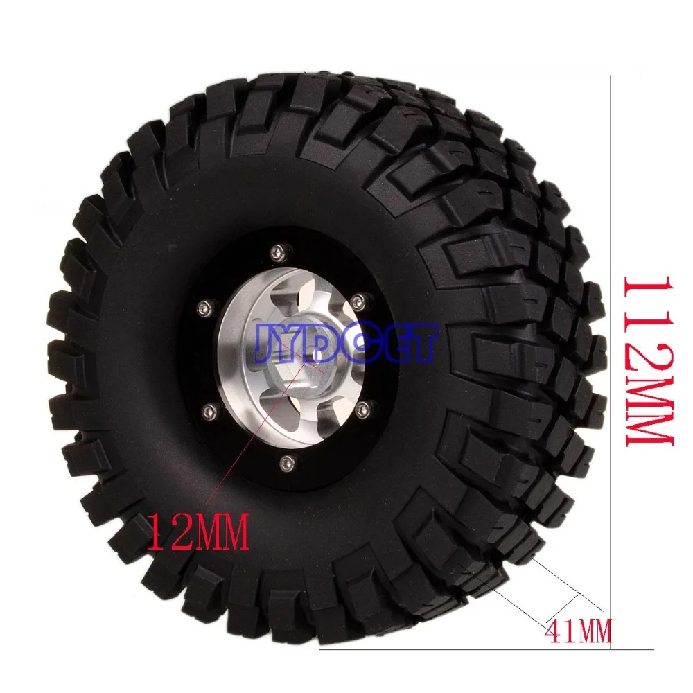 4pcs 1.9" Wheel/Rim & 112mm Super Swamper Tyre 1061-7038 For RC 1/10 Model Rock Crawler TRX-4 CC01
4pcs 1.9" Wheel/Rim & 112mm Super Swamper Tyre 1061-7038 For RC 1/10 Model Rock Crawler TRX-4 CC01