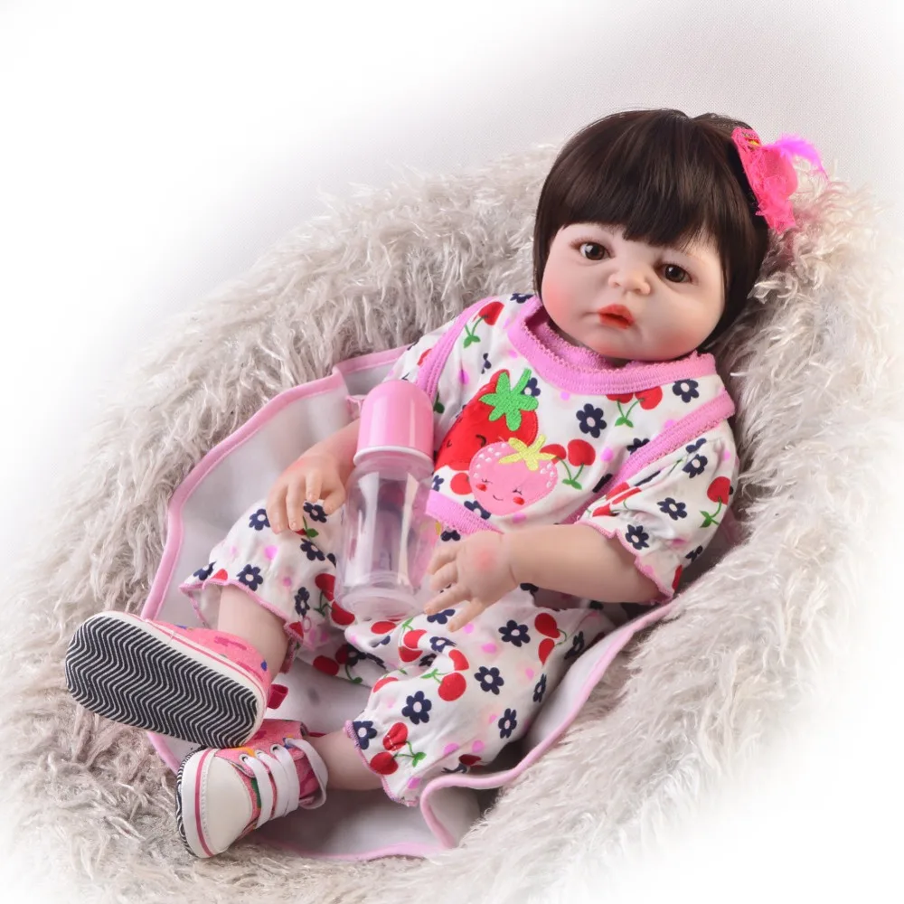 bath Toy Bebes reborn dolls 56cm full silicone body reborn baby dolls girls alive babies doll cute Flower on head toys for child
bath Toy Bebes reborn dolls 56cm full silicone body reborn baby dolls girls alive babies doll cute Flower on head toys for child