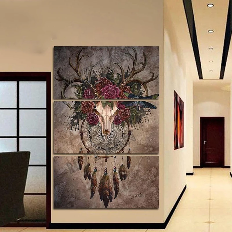 full Square/round 5D Diy Diamond Painting "Deer skull feather rose"Embroidery pattern Cross Stitch 3pcs multi-pictures stickers
full Square/round 5D Diy Diamond Painting "Deer skull feather rose"Embroidery pattern Cross Stitch 3pcs multi-pictures stickers