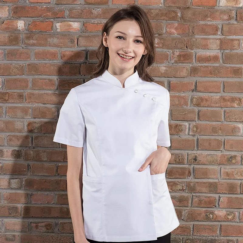 New Women Cook Suit Restaurant Chef jacket Short Sleeved Thin Chef uniform Cook clothes Summer Spring Kitchen Work Wear CK02
New Women Cook Suit Restaurant Chef jacket Short Sleeved Thin Chef uniform Cook clothes Summer Spring Kitchen Work Wear CK02