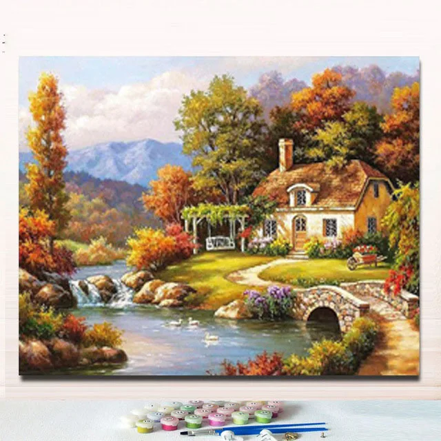 Coloring by numbers landscape pictures coloring oil paintings with paint package on canvas artwork for hoom decor
Coloring by numbers landscape pictures coloring oil paintings with paint package on canvas artwork for hoom decor