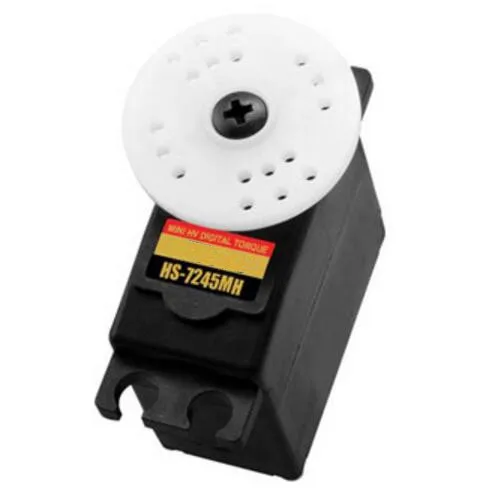 HS-7245MH High voltage hollow cup motor metal tooth digital steering gear Torque kg./cm. (6.0V / 7.4V): 5.2 / 6.4
HS-7245MH High voltage hollow cup motor metal tooth digital steering gear Torque kg./cm. (6.0V / 7.4V): 5.2 / 6.4