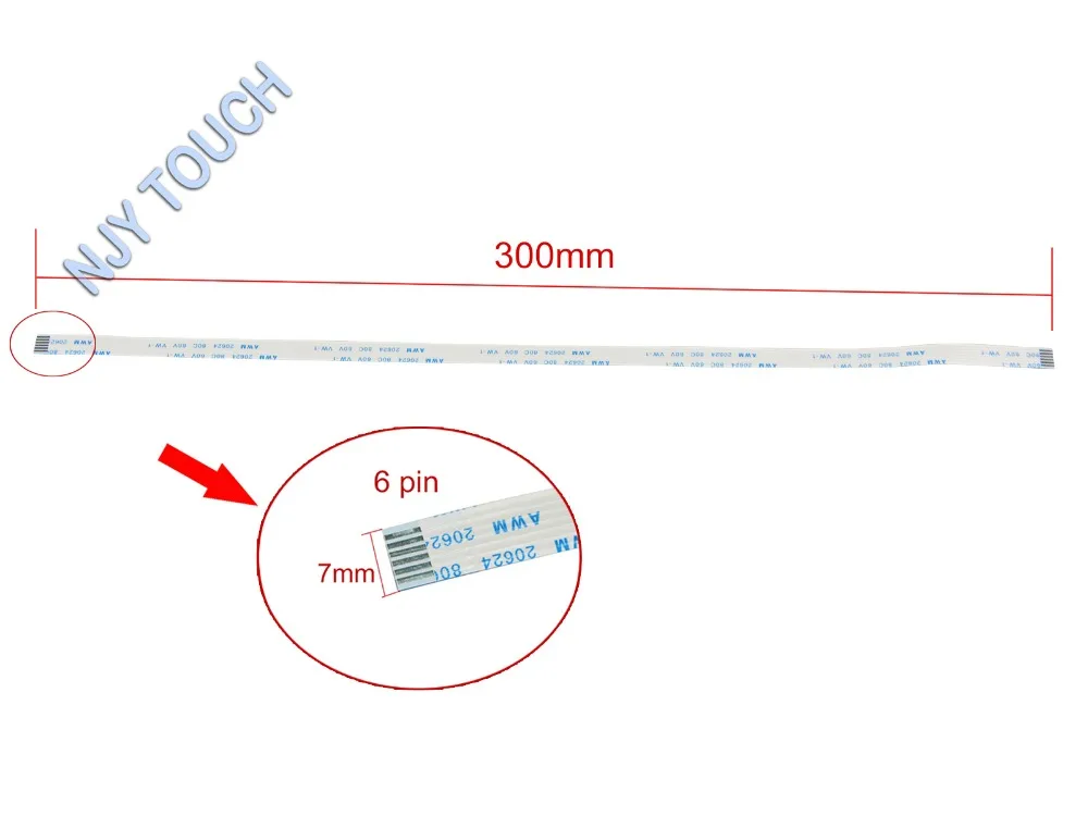 100PCS 6PIN Power Ribbon Flexible Flat Cable 1mm Pitch 300mm FFC Cable AWM 20624 80C 60V VW-1
100PCS 6PIN Power Ribbon Flexible Flat Cable 1mm Pitch 300mm FFC Cable AWM 20624 80C 60V VW-1