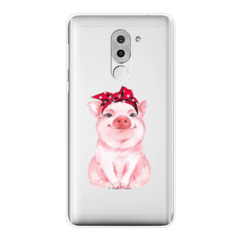 Силиконовый чехол для Huawei Honor 6A 4C 5C 6C Pro с изображением фламинго поросенка собаки