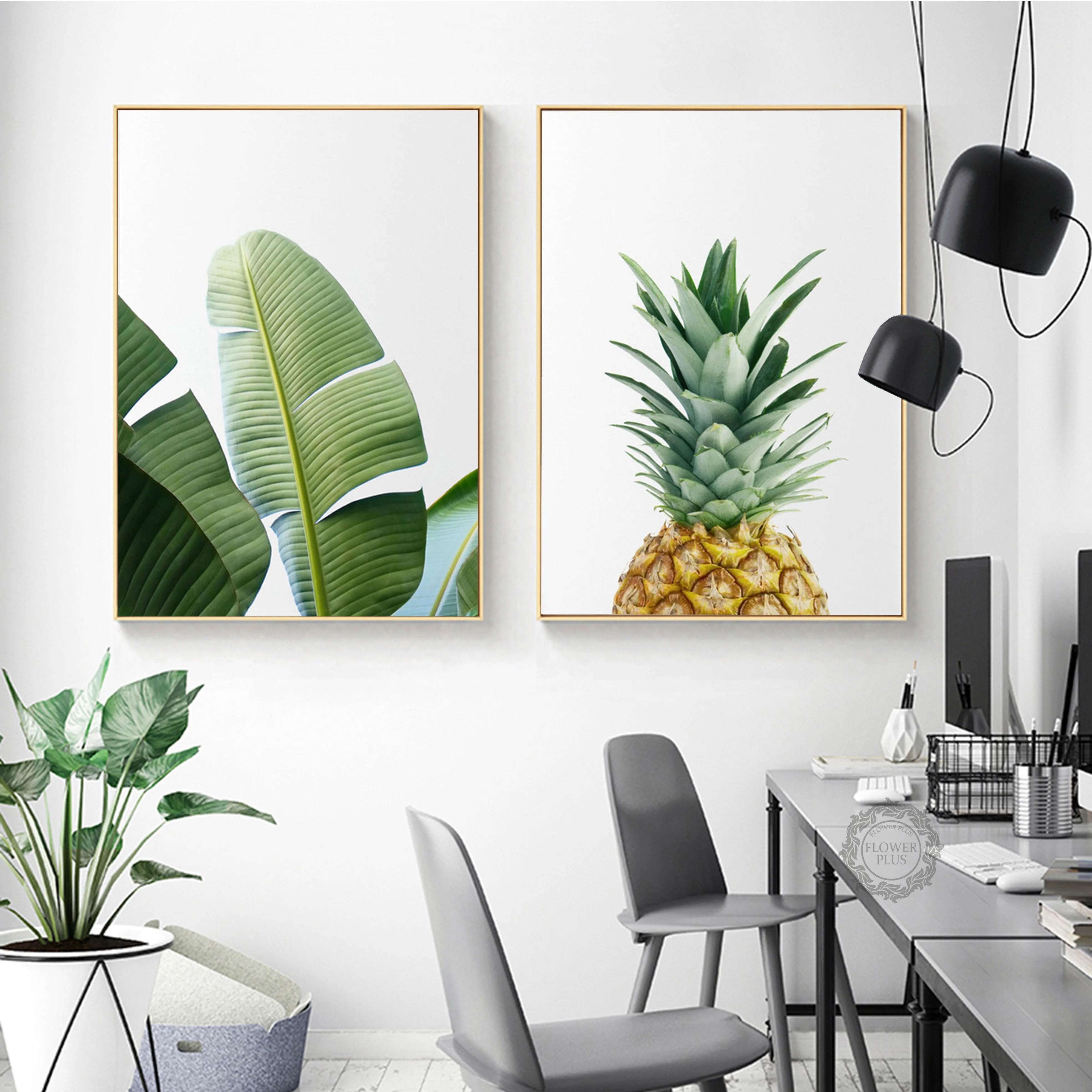 Tropical Wall Art Canvas Painting Pineapple Posters and Prints Green Banana Leaf Pictures for Living Room Kitchen Decor No Frame
Tropical Wall Art Canvas Painting Pineapple Posters and Prints Green Banana Leaf Pictures for Living Room Kitchen Decor No Frame