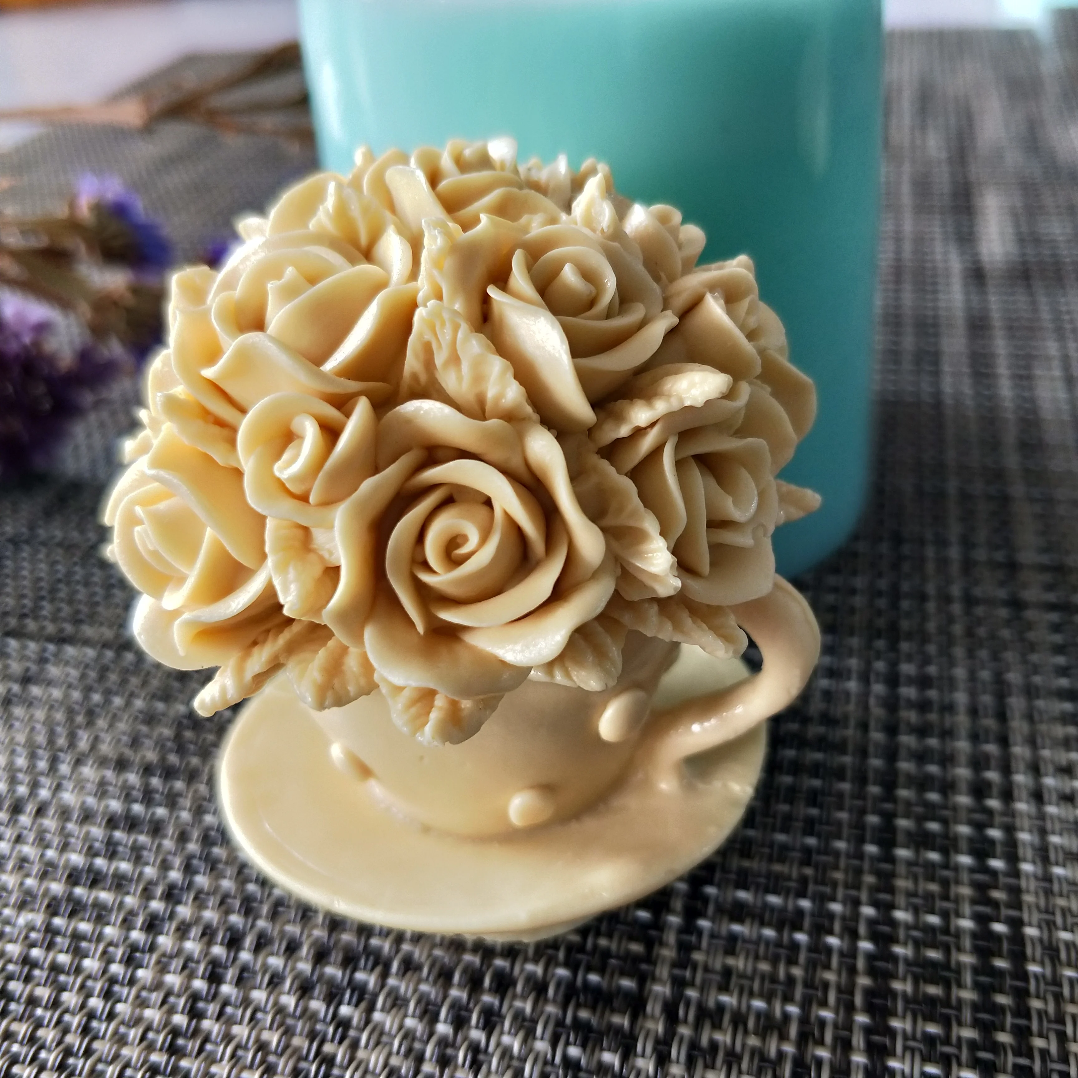 Фото Силиконовая форма для мыла в форме розы формы ручной работы - купить