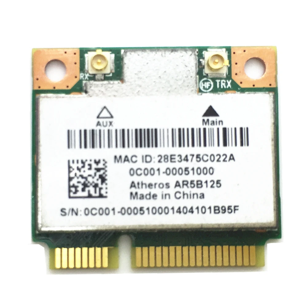 Atheros AR5B125 Half MINI PCI-E 802 11 b/g/n 150 Мбит/с Беспроводная карта для ноутбука | Компьютеры и