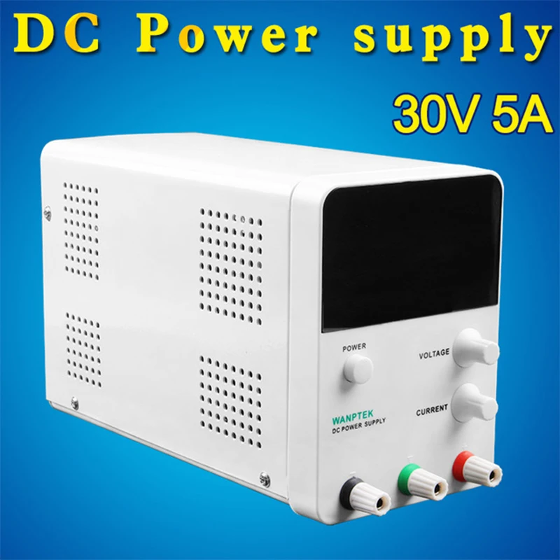 DC Power Supply Direct Current 30V 5A With 4 Digits 0.56" Blue LED Constant Voltage and Current Crossover Switching Power Supply
DC Power Supply Direct Current 30V 5A With 4 Digits 0.56" Blue LED Constant Voltage and Current Crossover Switching Power Supply